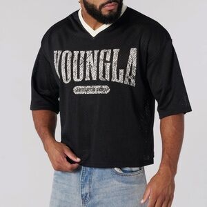 YoungLA 4187 - VARSITY FOOTBALL CROPPED JERSEY